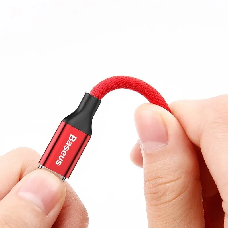 röd flätad kabel