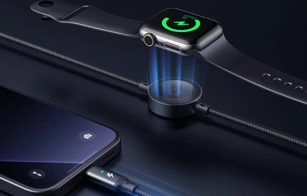 Kabel laddar Apple Watch och iPhone samtidigt