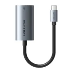 USB-C till Gigabit Ethernet-adapter med aluminiumhöljen, Vention-logo