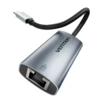 USB-C till Gigabit Ethernet-adapter med aluminiumhöljen, Vention-logo
