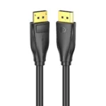 Svart DisplayPort-kabel med guldpläterade kontakter