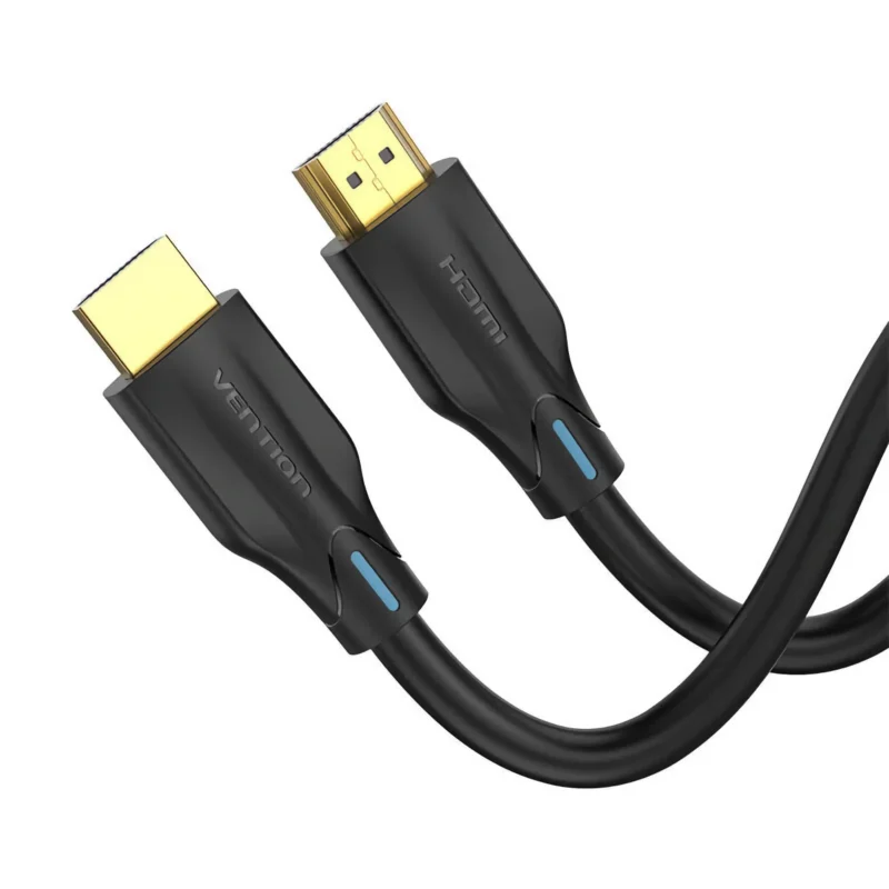 Svart HDMI-kabel med guldpläterade kontakter