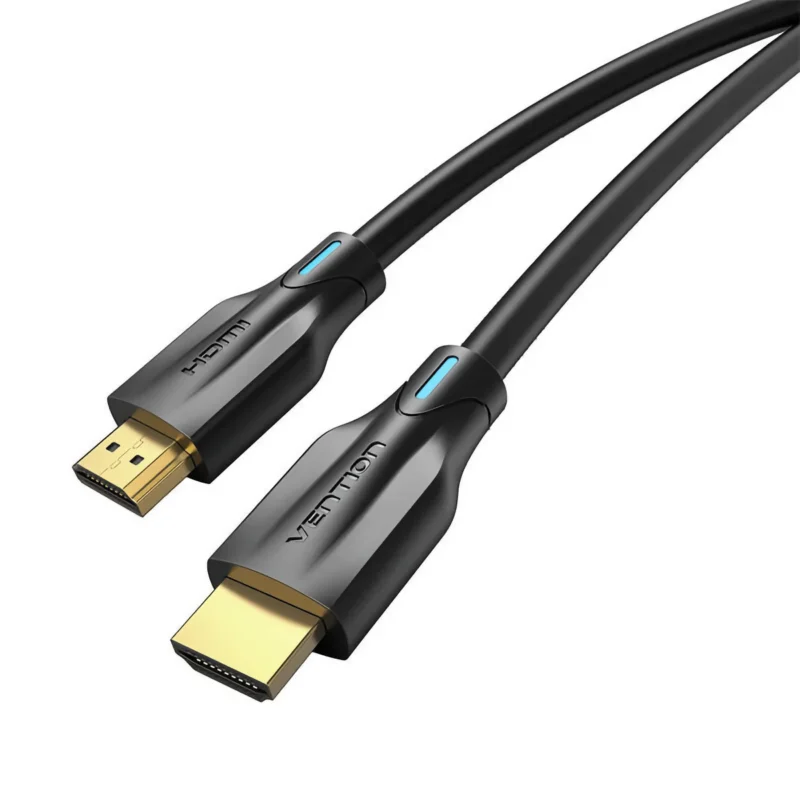 Svart HDMI-kabel med guldpläterade kontakter