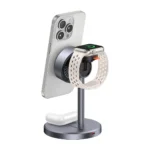 Laddningsstativ 3-i-1 laddare med MagSafe, laddar ansluten iPhone, Apple Watch, AirPods,
