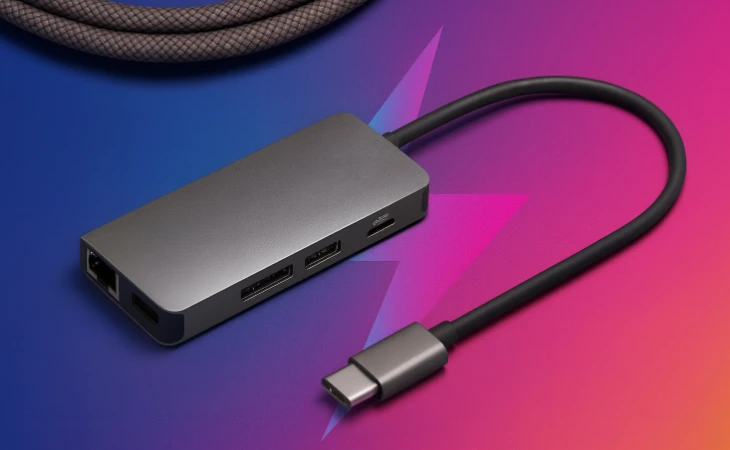 USB-C-hubb mot inkopplad.nu-bakgrund