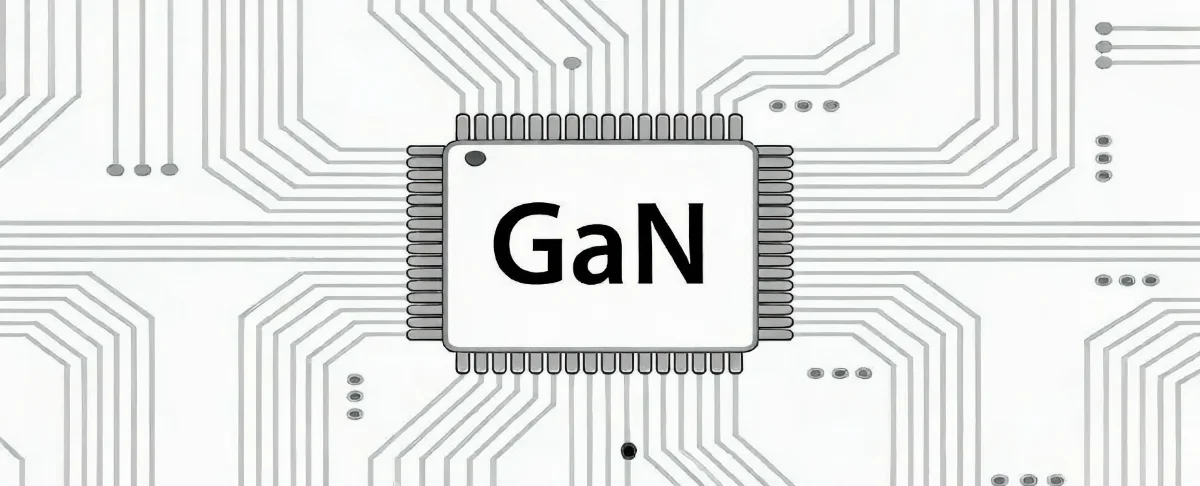 Illustration av kretskort med GaN-krets
