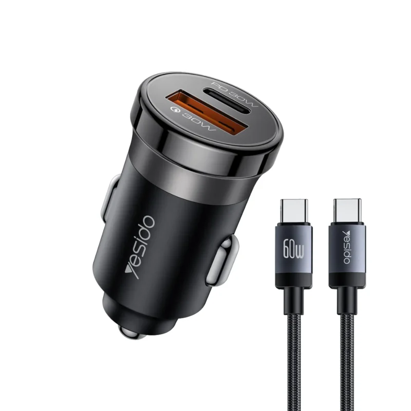 Billaddare 12V med USB-C-kabel