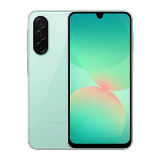 Galaxy A26, grön, fram- och baksida