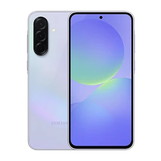 Galaxy A36, blå, fram- och baksida