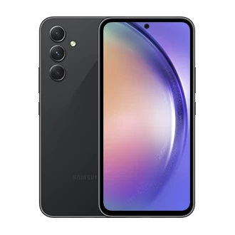 Galaxy A54, svart, fram- och baksida