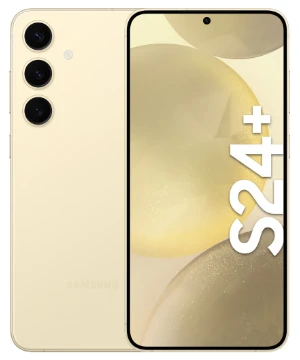 Samsung Galaxy S24 Plus, gul, fram- och baksida