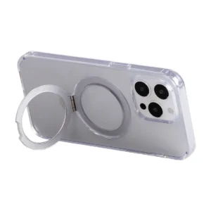 Magnetiskt skal med ringstativ för iPhone 15
