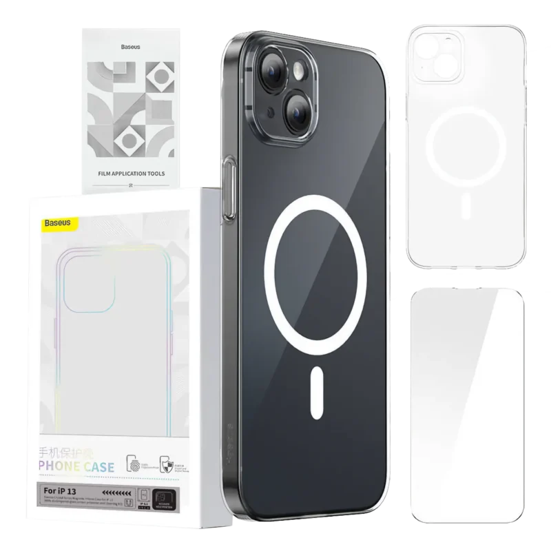 Magnetiskt skal och skärmskydd för iPhone 13