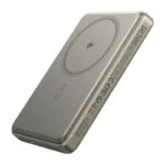 ESR Qi2 MagSlim powerbank i titan med Qi2-laddyta