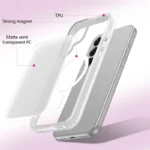 Frostat halvtransparent magnetiskt skal för Galaxy S25 Ultra