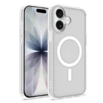 Frostat halvtransparent magnetiskt skal för iPhone 17