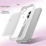 Frostat halvtransparent magnetiskt skal för iPhone 17